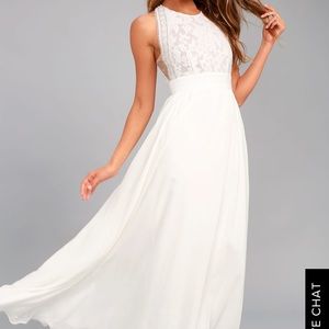 White Maxi Wedding Dress- worn once!